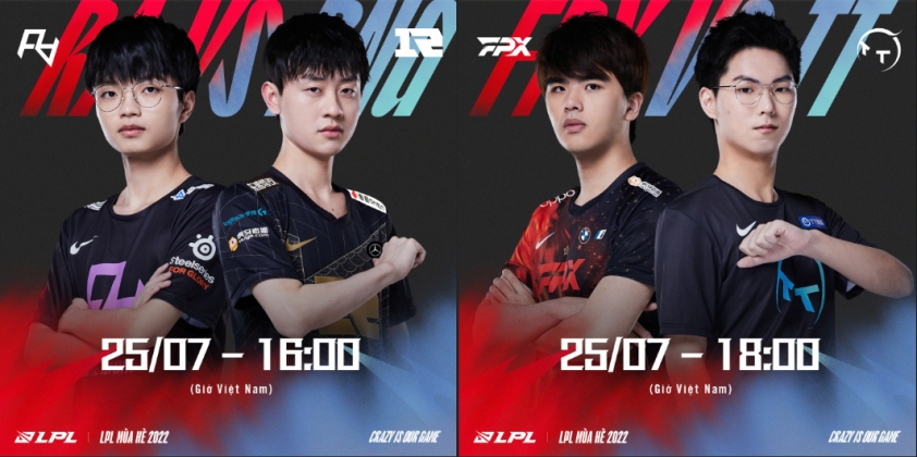 Trực tiếp LPL mùa Hè ngày 25/7: RA - RNG, FPX - TT 162033
