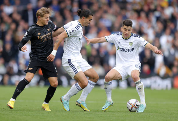 Leeds đã thi đấu khá chủ động trước Arsenal (Ảnh: Getty)