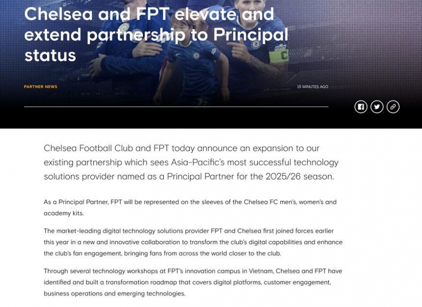 NÓNG: FPT sẽ xuất hiện trên áo đấu CLB vô địch thế giới 726738