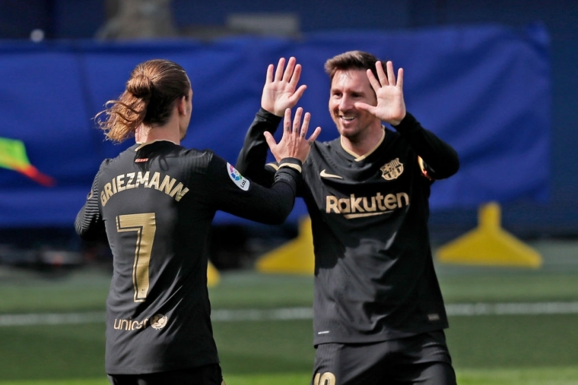 Griezmann tỏa sáng giúp Barca giành trọn 3 điểm. Ảnh: Getty