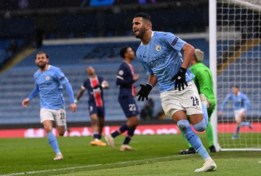 Chính Mahrez là người kết liễu PSG. Ảnh: Getty