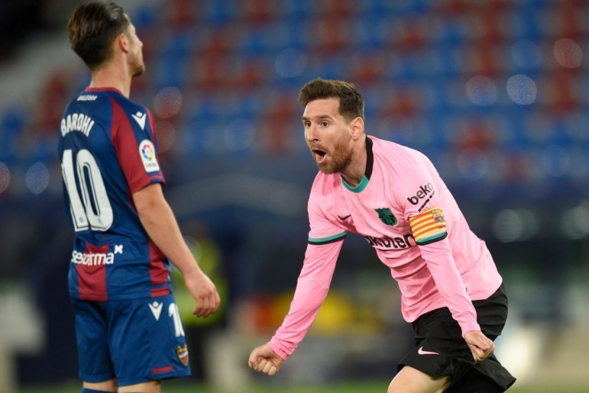 Barca sớm có lợi thế dẫn 2 bàn. Ảnh: Getty