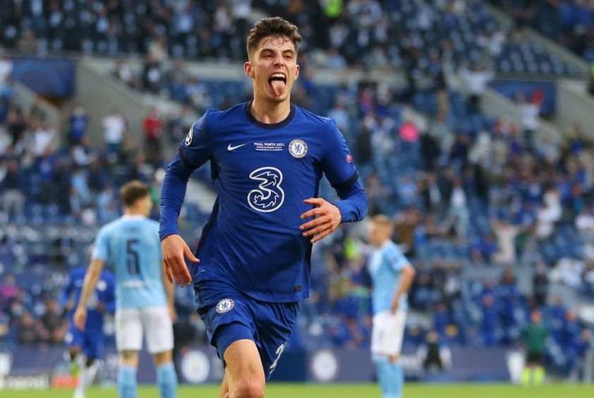 KAi Havertz ghi bàn mở tý số trận đấu. Ảnh: Getty