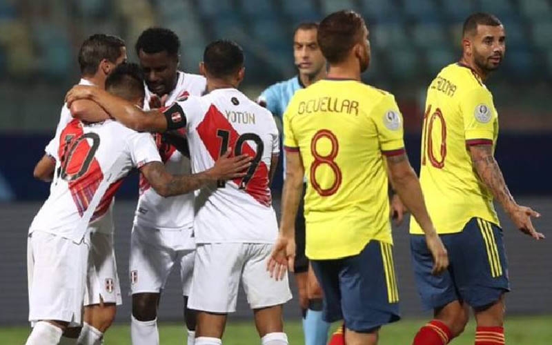 Peru đụng độ Colombia ở trận tranh hạng 3 Copa America 2021. Ảnh: Getty