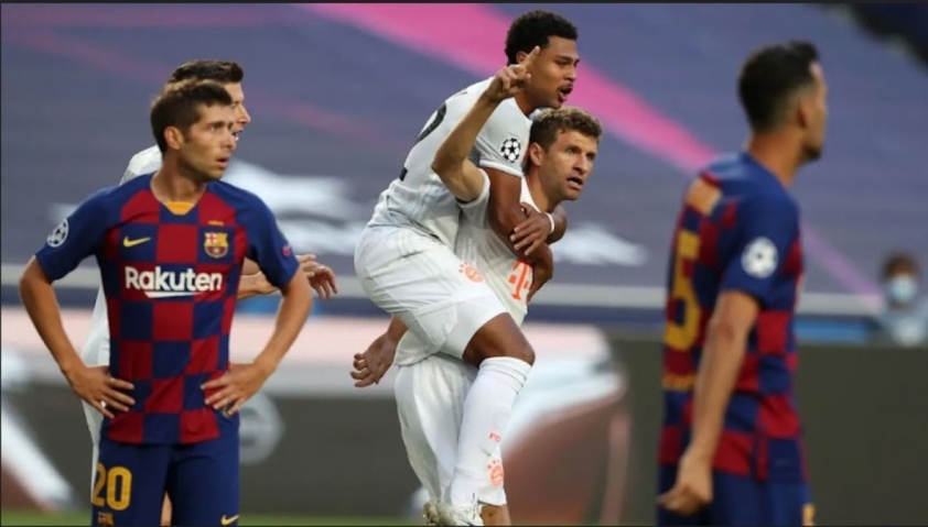 Barca từng thua Bayern đến 2-8 ở Champions League 2019/20. Ảnh: Getty