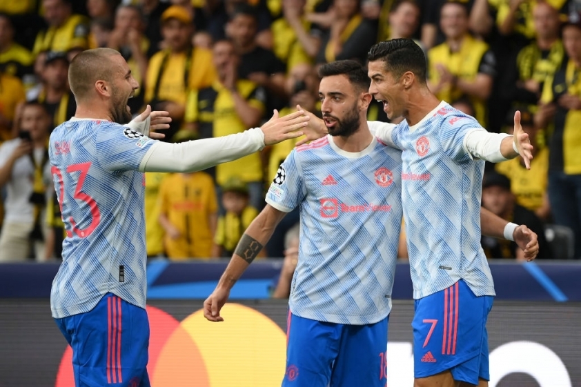 Ronaldo ghi bàn mở tỷ số cho MU. Ảnh: Getty