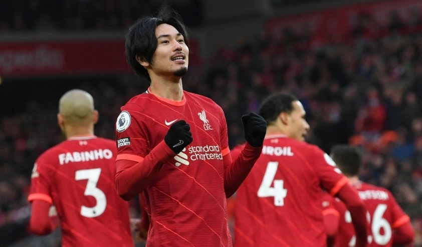 Minamino ấn định chiến thắng dễ dàng cho Liverpool. Ảnh: Getty