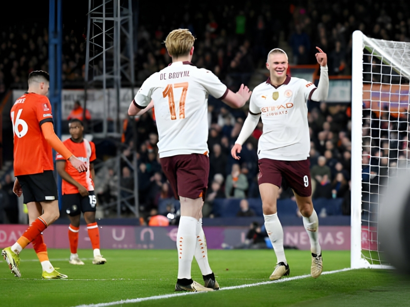 Haaland ghi liền 5 bàn, Man City đại thắng Luton tại vòng 5 FA Cup 412517
