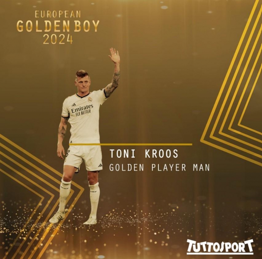 Vượt Rodri và Vinicius, Toni Kroos đoạt giải Cầu thủ nam xuất sắc nhất 2024-570463