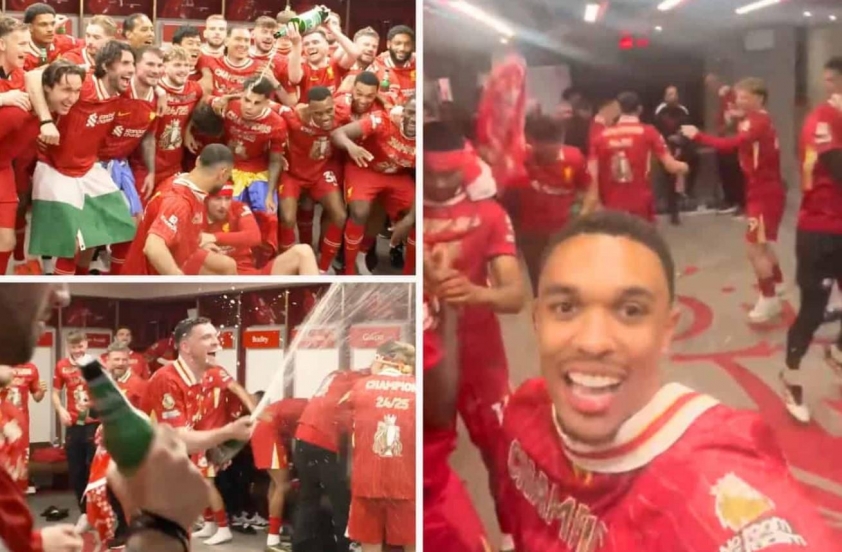 Chùm ảnh Liverpool ăn mừng chức vô địch NHA 2024/25: Đêm không ngủ ở Anfield 627132