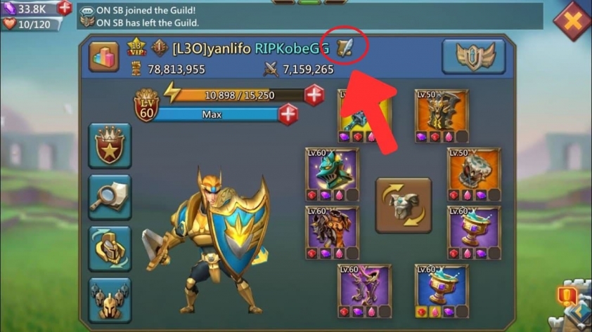 Hướng dẫn đặt tên Lords Mobile bước 2