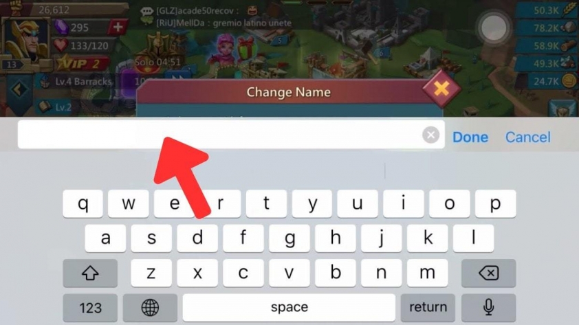 Hướng dẫn đặt tên Lords Mobile bước 3