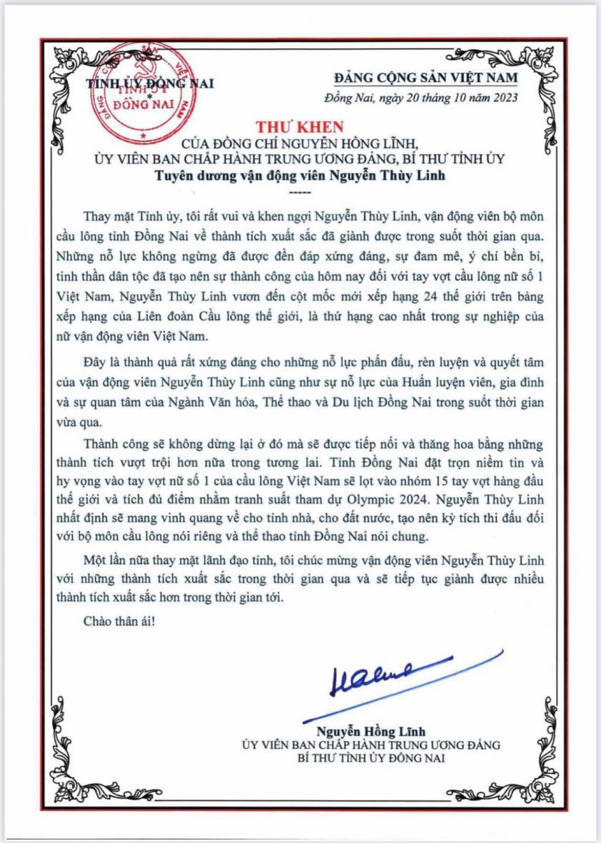 Thi đấu ấn tượng, Nguyễn Thùy Linh nhận mưa lời khen từ lãnh đạo cấp cao 344307