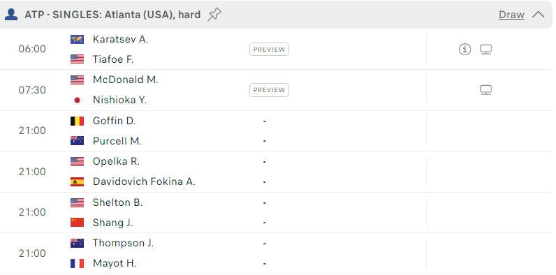 Lịch thị đấu tennis 25/7: Chuẩn bị sẵn sàng cho Olympic 503093