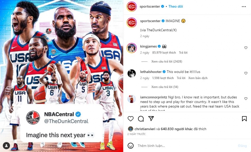 Lebron James úp mở khả năng tham dự Olympic 2024 325223