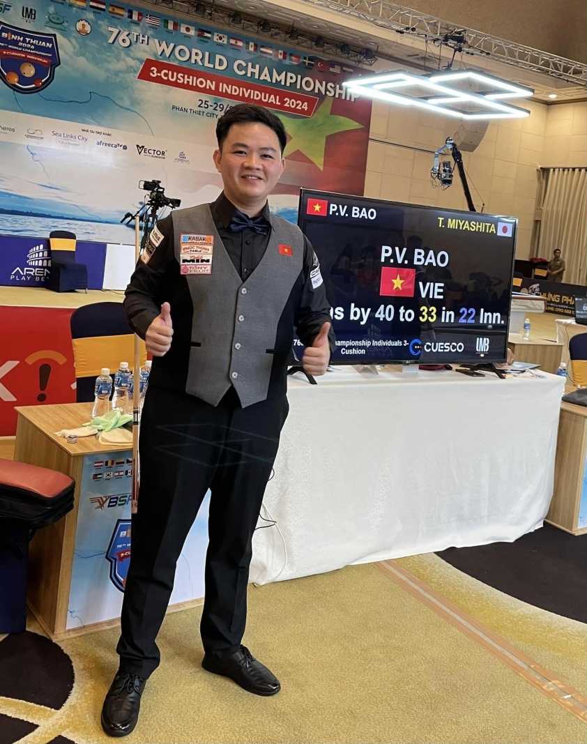Các cơ thủ Việt Nam thăng hoa ngày mở màn giải carom 3 băng VĐTG 2024 533394