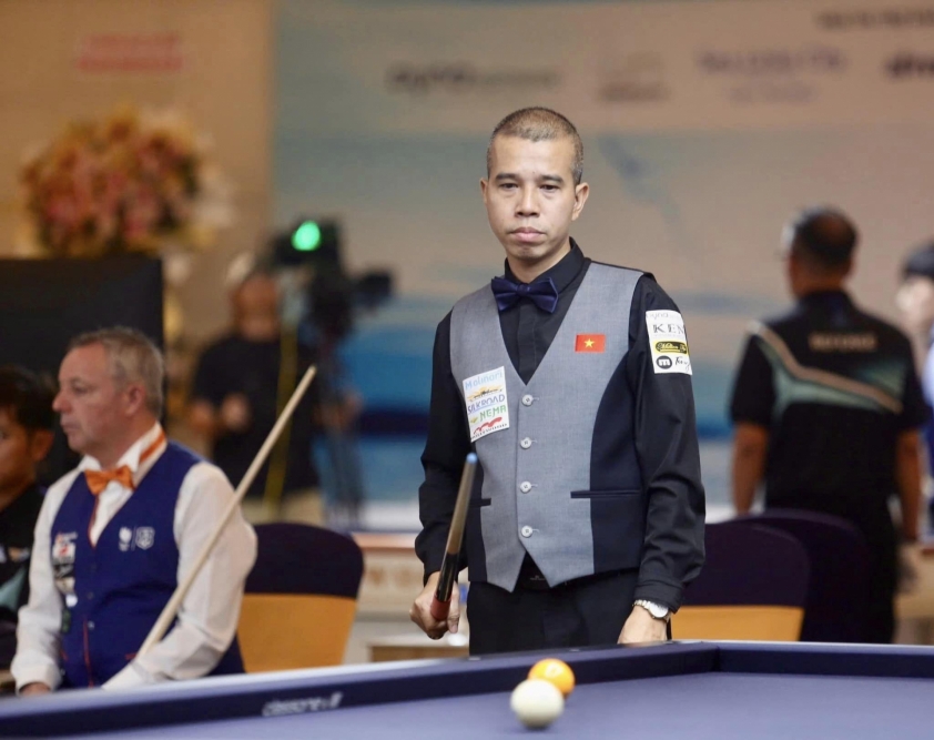 Trần Quyết Chiến, Bao Phương Vinh cùng thua một đối thủ ở giải carom 3 băng VĐTG 534892