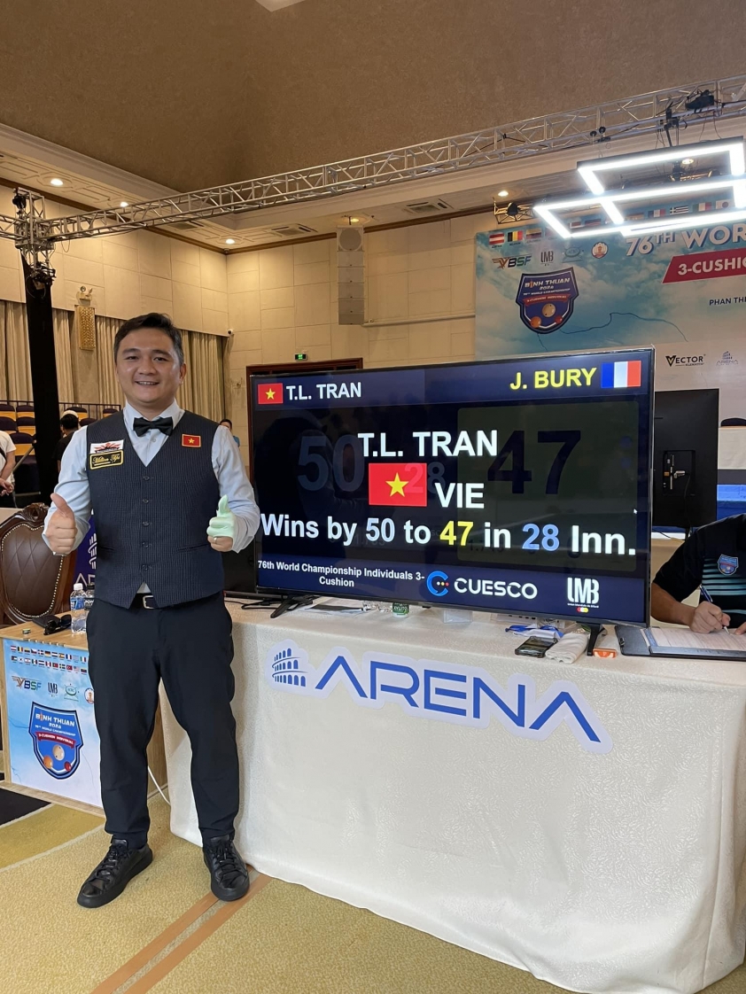 Xác định cặp trận bán kết giải carom 3 băng VĐTG 2024: Việt Nam có 1 đại diện 534957