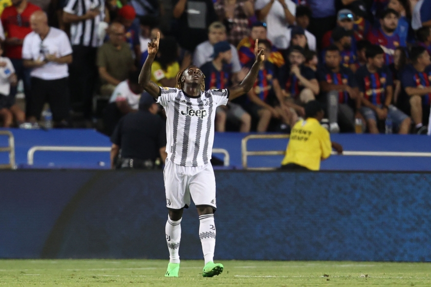 Moise Kean cũng đã có một trận đấu tuyệt hay khi có cho mình một cú đúp. Ảnh: GETTY