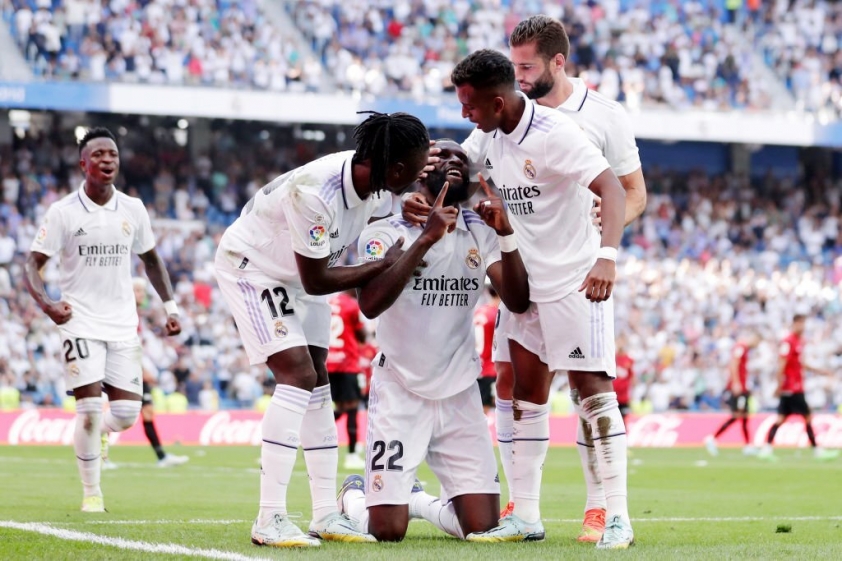 Rudiger đã có bàn thắng đầu tiên trong màu áo Real Madrid. Ảnh: GETTY