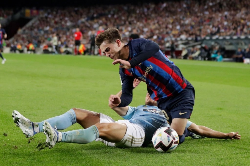 Barca đã bị Celta Vigo dồn ép gần như suốt hiệp 2. Ảnh: GETTY