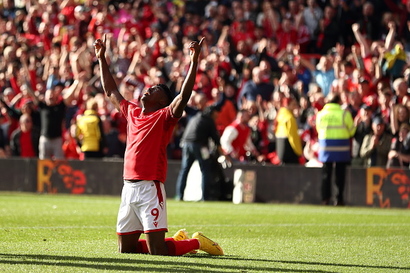 Awoniyi bất ngờ mở tỷ số cho Nottingham Forest ở phút thứ 55. Ảnh: GETTY