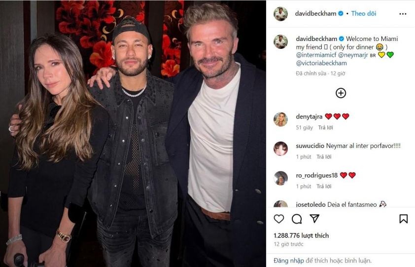 Gặp gỡ Neymar, David Beckham lên tiếng về khả năng tái hợp tam tấu MSN 432663