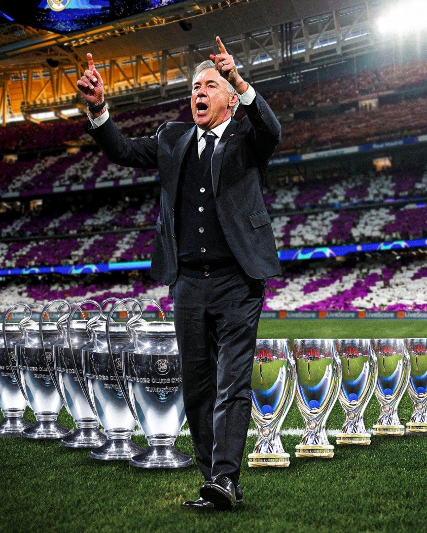 Carlo Ancelotti là HLV giành nhiều cúp nhất lịch sử Real Madrid 513343