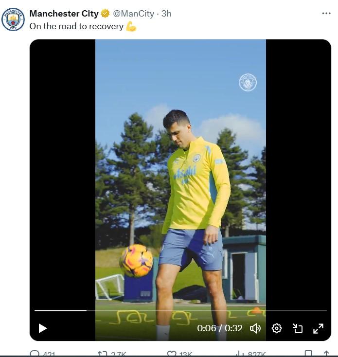Rodri tái xuất Man City sau chấn thương, cả châu Âu dần khiếp sợ! 598933