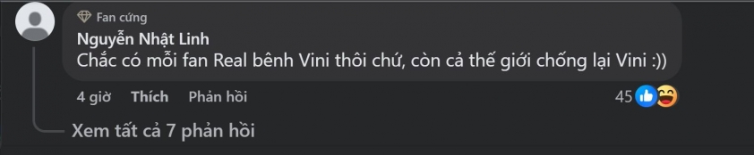 Vinicius Jr bị chế giễu, nói rõ lý do không thể giành Quả bóng Vàng 604192