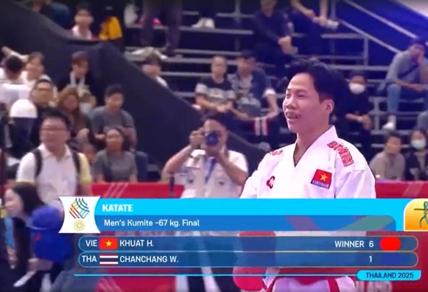 Thắng áp đảo Thái Lan, võ sĩ Việt Nam hiên ngang giành HCV SEA Games 758950