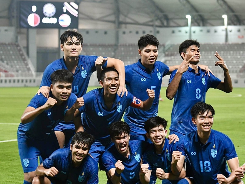 Rơi vào bảng đấu dễ dàng, U23 Thái Lan được đánh giá là đội sẽ giữ ngôi đầu bảng (Ảnh: AFC)