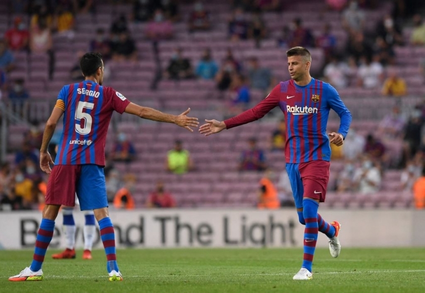 Pique là cầu thủ đầu tiên ghi bàn cho Barca. Ảnh: Getty