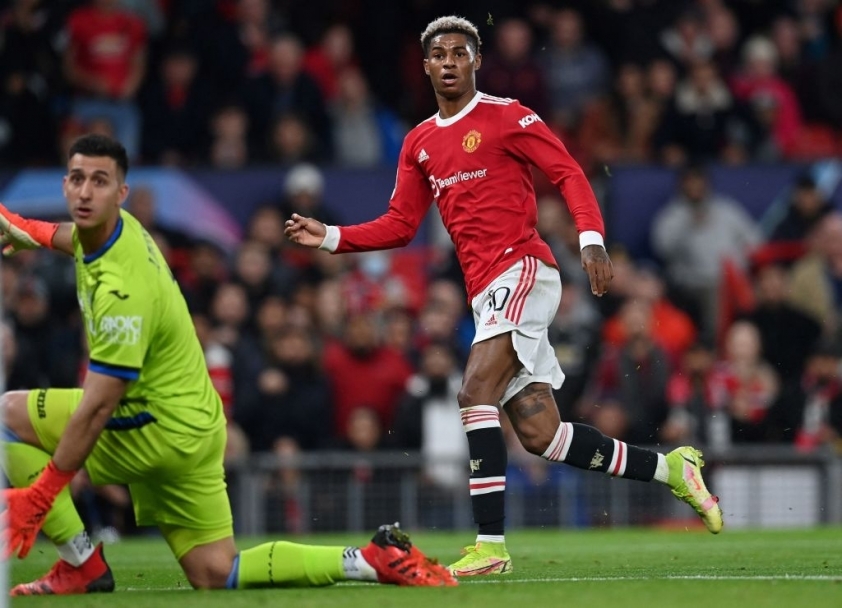 Rashford thắp lên cơ hội cho MU. Ảnh: Getty