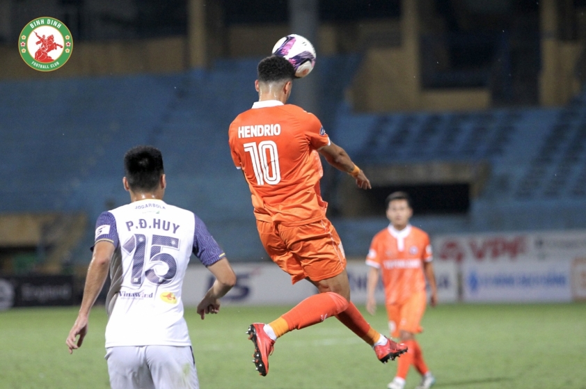 Hendrio ghi bàn thắng duy nhất của trận đấu cho CLB Bình Định