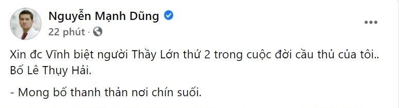 Làng bóng đá Việt xúc động vĩnh biệt HLV Lê Thụy Hải 43054