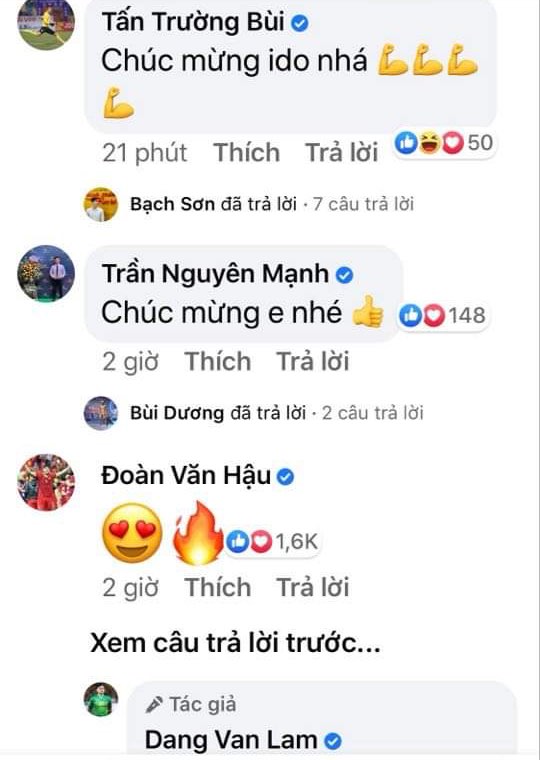 Văn Lâm nhận mưa lời chúc trong ngày 'chạm tay tới thiên đường' 52273