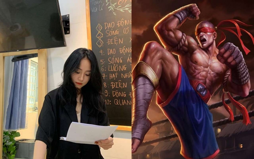 Cô giáo Minh Thu đã đưa câu đùa phổ biến trong LMHT vào vật lý