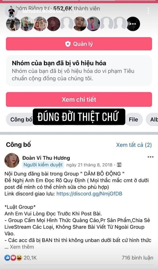 Group cũ của Rambo bay màu do vi phạm tiêu chuẩn cộng đồng của Facebook