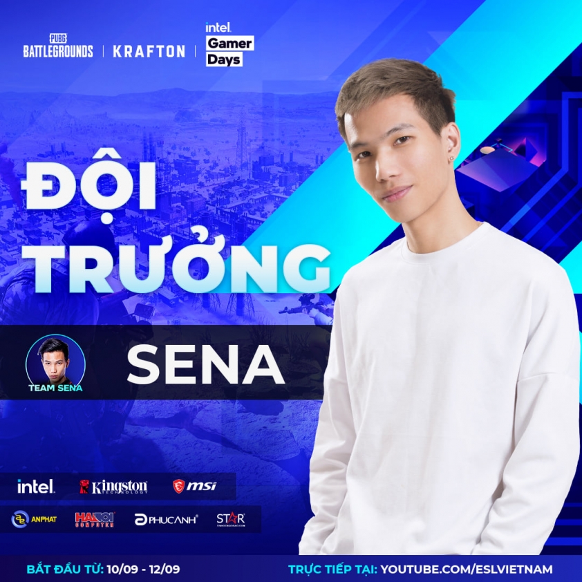 Sena là một trong 16 đội trưởng của PUBG CLASH OF STARS