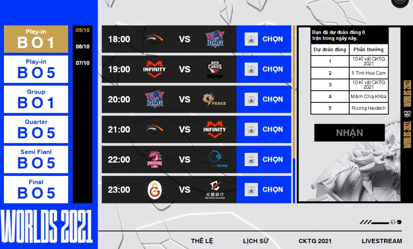 Garena ra mắt event dự đoán kết quả CKTG 2021 với nhiều phần quà hấp dẫn 79051