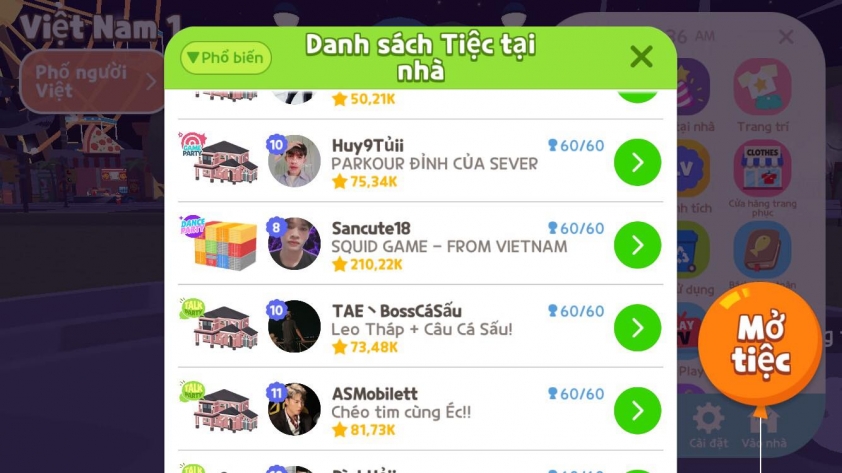vào squid game trong play together
