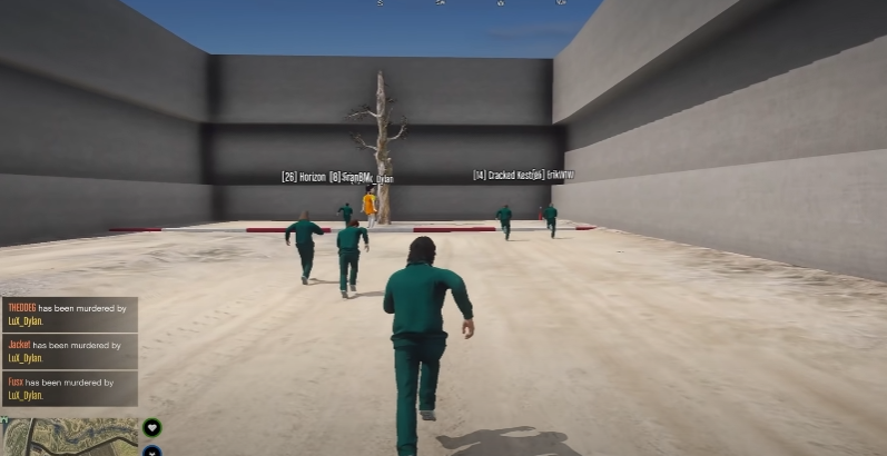 Trò chơi Red Light Green Light trong Squid Game GTA