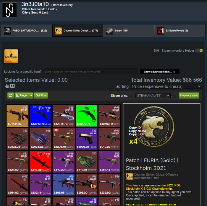 Kho đồ CSGO trị giá gần 2 tỷ đồng của Neymar