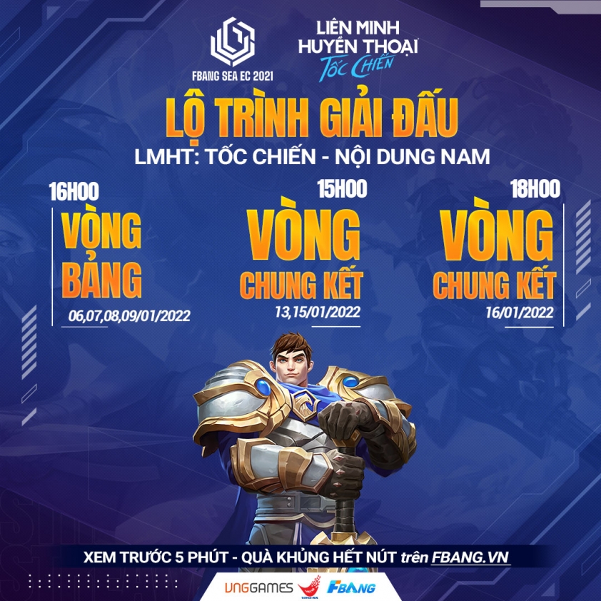 Lịch thi đấu FBang SEA EC 2021 mới nhất 100535