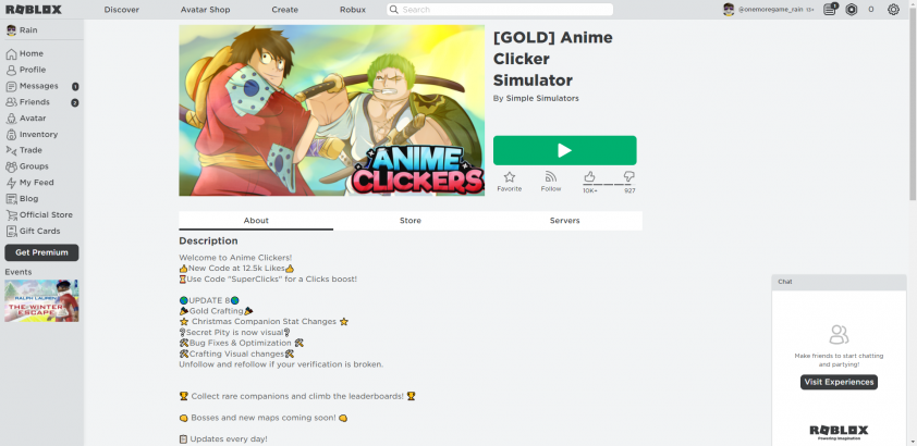 Giao diện đăng nhập game Roblox