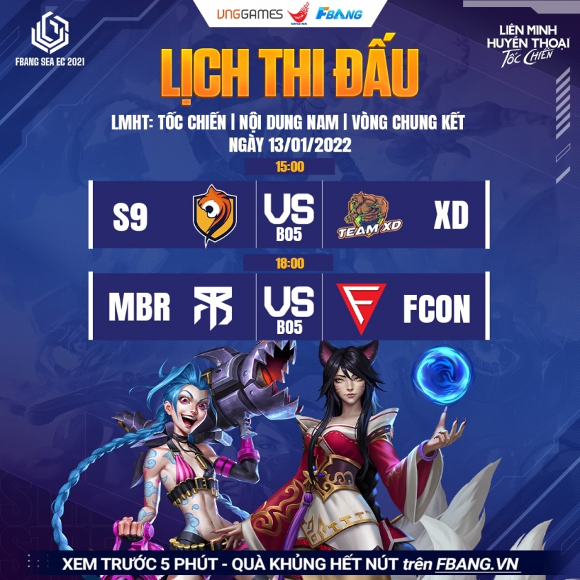 Lịch thi đấu FBang SEA EC 2021 mới nhất 103800
