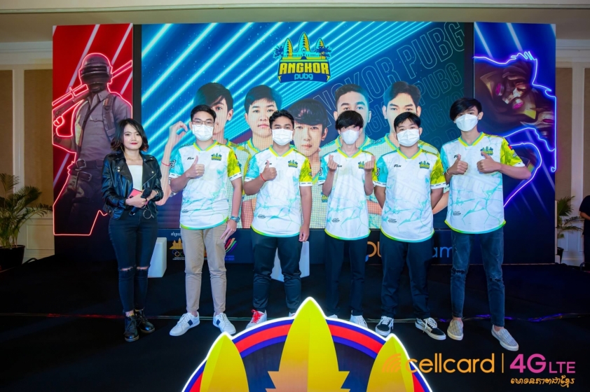 Một đội tuyển PUBG Mobile Campuchia tại vòng loại SEA Games 31