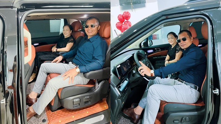 'Con nhà người ta' - Ca sĩ Hòa Minzy tặng bố mẹ 'xế hộp' tiền tỷ Kia Carnival 2022 204533