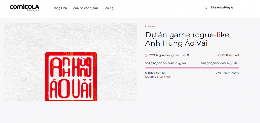 Anh Hùng Áo Vải kêu gọi thành công 100 triệu đồng từ hơn 300 người ủng hộ